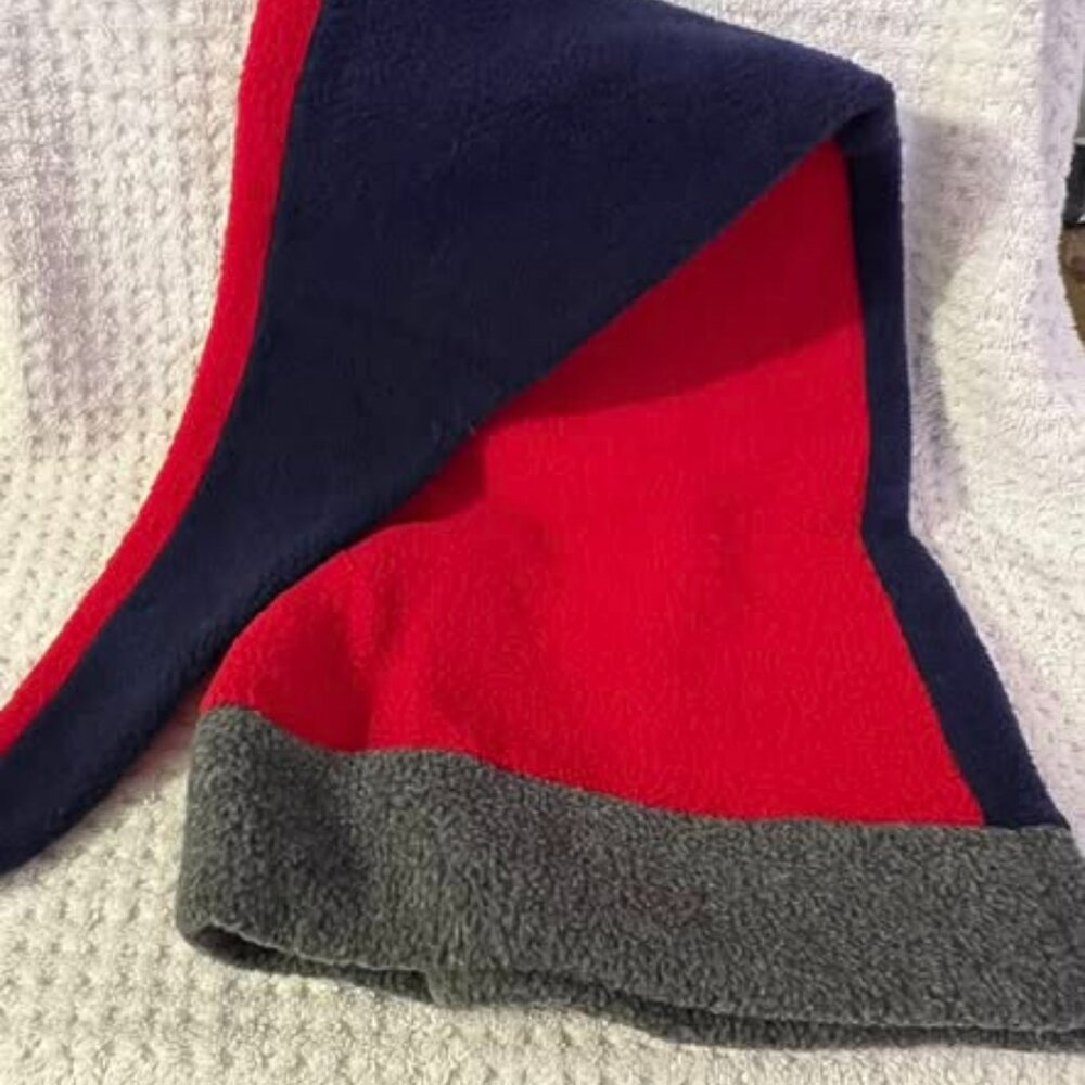 Gimme Dat - Red/Navy/Gray - Long Pointy Beanie Stocking Cap